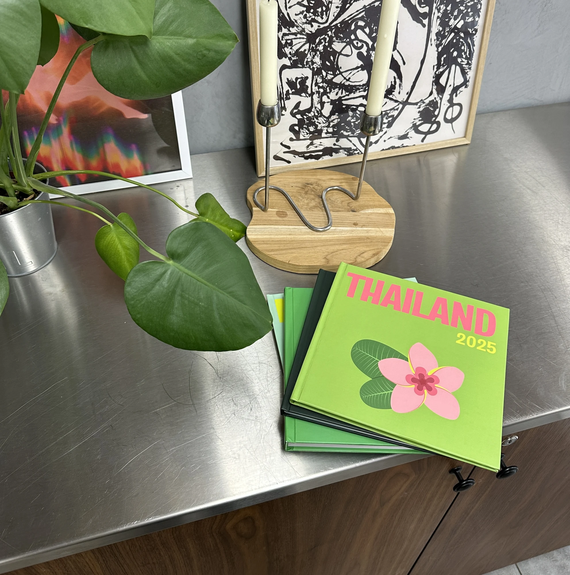 klikkie photo book displayed on a coffee table