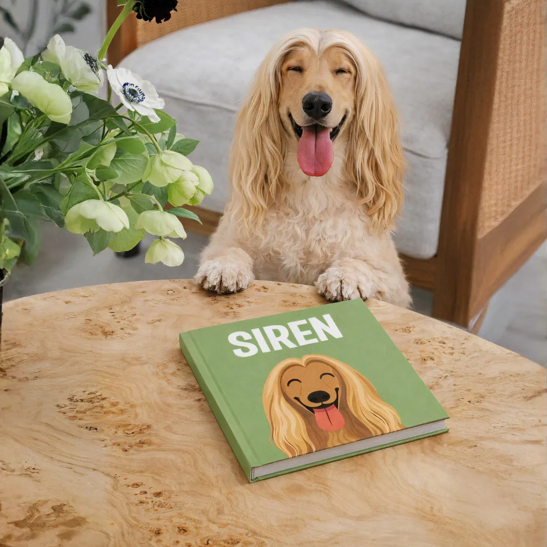 Libro de fotos de mascota de klikkie con un perro en la portada